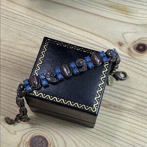Stylish Blue and Brown Stone Bracelet vintage